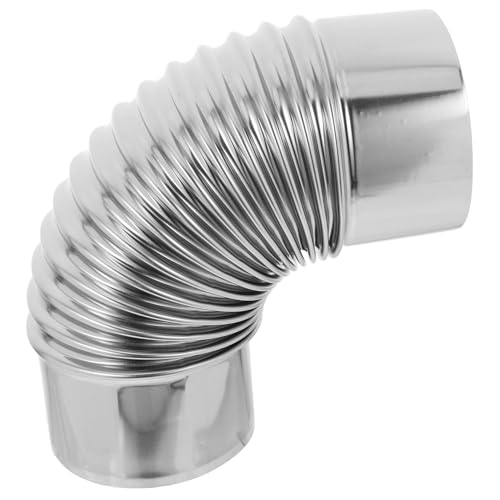 TOYANDONA 90degré Tuyau De Poêle Acier Inoxydable Réducteur De Conduit Coudé à Degrés Pour Évacuation Des Fumées Chapeau De Cheminée