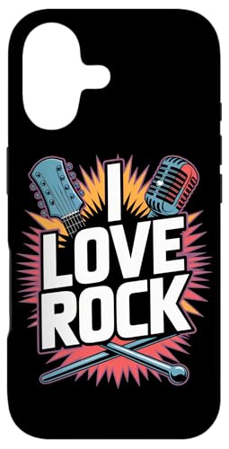 Carcasa para iPhone 17 Ventilador de batería con micrófono de Guitarra I Love Rock