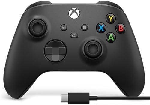 Manette de jeu sans fil Xbox Core + câble USB-C pour Series X|S, One, PC Windows, Android et iOS