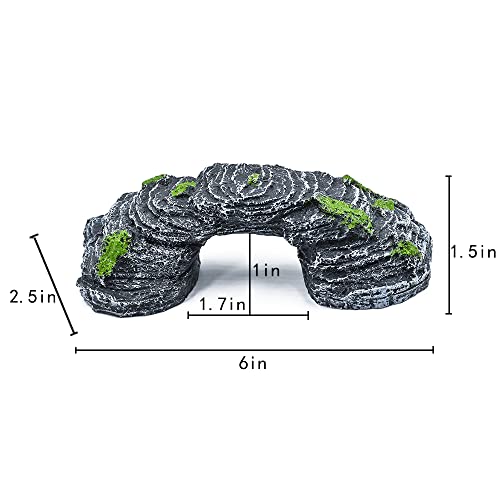 MRTIOO Reptile Cave House Bed Nest Habitat Hideouts, Basking Ledges, for Lizard Turtle Hermit Crab and Other Small Pet Amphibian Accessories, Aquarium Terrarium Landscaping Decorations