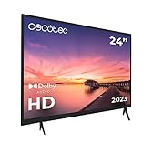 Cecotec TV 24" - Televisore 0 Series 0024. Schermo 24", HD, Risoluzione Immagini e Video Ottima, Sistema Dolby, Memoria Flash, Connettività HDMI/USB, Telecomando, Classe E