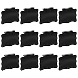 El producto incluye: recibirá clips de etiquetas de cesta de 12 piezas en color negro, suficiente cantidad para satisfacer su uso diario y necesidades de reemplazo.