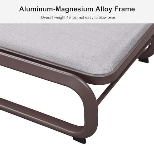Image of PURPLE LEAF 4 Piece Outdoor Lounge Up to 350 lbs Adjustable Back Coffee