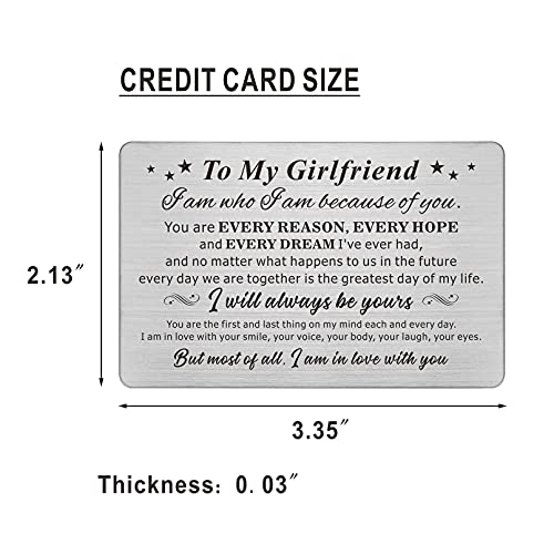 I Love My Girlfriend Gifts, Anniversary Card Gifts For Girlfriend, Unique Sentimental Gifts For Girlfriend, Reasons Why I Love You Girlfriend Wallet Card, Valentine's Day Love Note To Girlfriend #TOP2