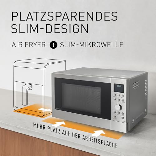 Panasonic NN-CD58RSEPG Kombi-Mikrowelle 27L mit Air Fryer, Edelstahl