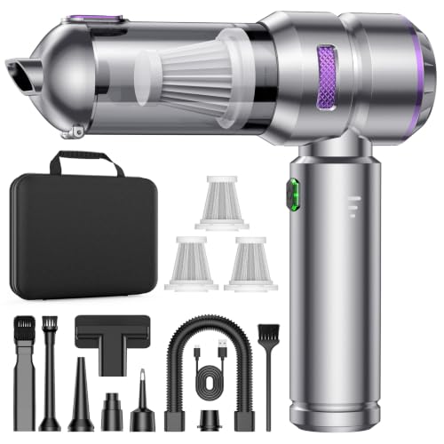 #ColaboraciónPagada<br>Aspirador de Mano 27KPA Aspiradora de Mano Sin Cable 135W Aspirador de Coche Potente 3 Niveles Aspirador Coche con Motor sin Escobillas para Casa/Coche/Pelo de Mascota