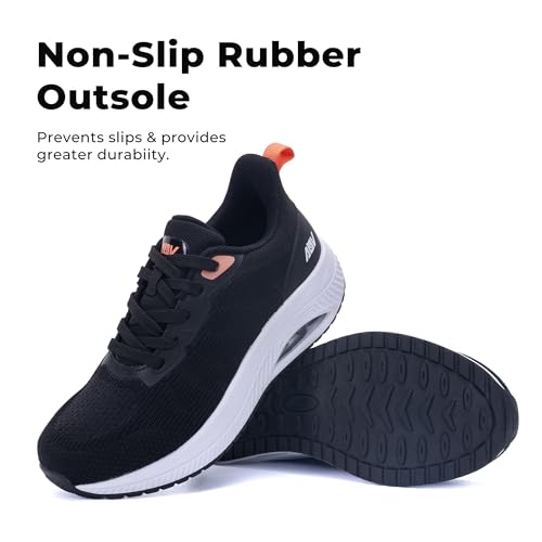 Image of QAUPPE Womens Walking Shoes with Arch Support Athletic Orthotic Sneakers for Women Foot Pain Relief