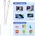 SD Card Reader for iPhone iPad Mac, USB C &Lightning Dual Connector, Digital Camera Adapter to iPhone, Hunting Trail Camera Memory Card Viewer with SD/Micro SD 2 Slot, No App Plug and Play