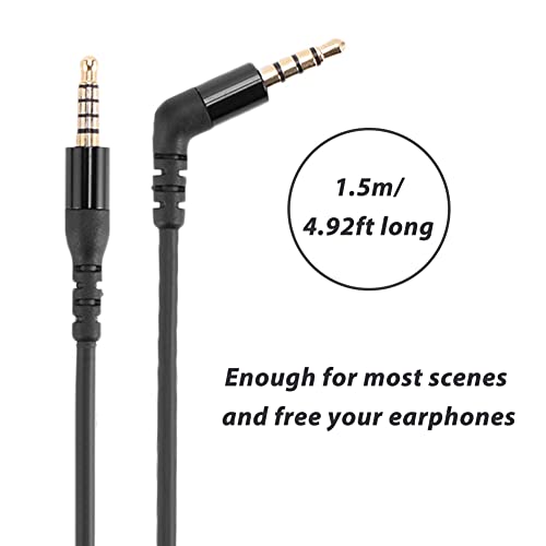 Miniatura 3 de Adhiper Arctis Nova Pro Cable De Audio Especial Para Auriculares Compatible Con Auriculares Inalámbricos Steelseries Arctis Nova Pro 1,5 M Negro