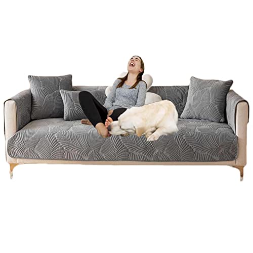 YWQJL Housse de Canapé d’Angle Velours 4/3/2/1 Places Antidérapant Housse Canapé 3 Places avec Accoudoirs avec Méridien Gauche/Droite Housse Canapé d'angle,D-70x70cm