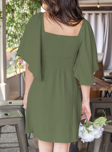 Image of Dokotoo Womens Dresses 2026 Spring Summer Deep V Neck Elegant Cocktail Bow tie Mini Dress S-XL