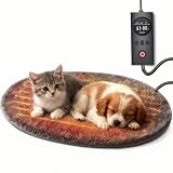 uncn Haustier Heizkissen 45x39 cm - Druckaktiviertes Heizmatte für Katze & Hund mit Waschbarer Hülle und Kauenfes ...