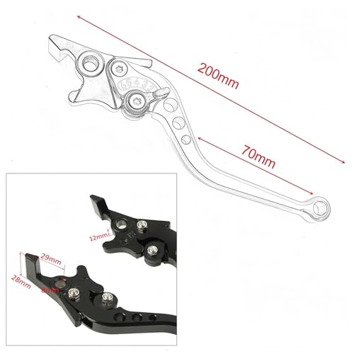 Levier d'embrayage de moto baoquan ajustable pour modification de freins - 5