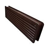 HVAC OV 17.7' x 5.1' Inch Door Air Vent Grille Two Sided Ventilation Cover - Brown - Overflow...