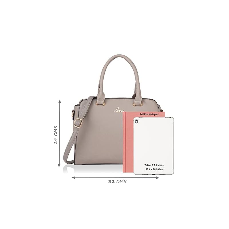 Lavie Women's Ushawu Medium Satchel Bag Grey Ladies Purse Handbag - Image 5