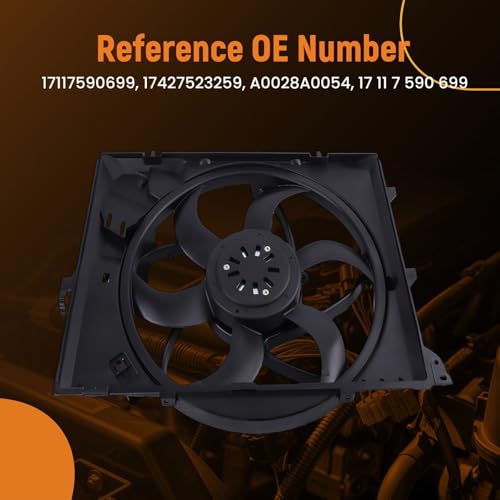 Image of maXpeedingrods 3 Pins Cooling Fan Assembly Brushless Motor 400W for BMW 325i E90 325x 330i 330xi 2006, 128i 2008-2013, 328i 2007-2013, 328xi 2007-2008 Z4 E89 2009-2011, 17427523259 17117590699