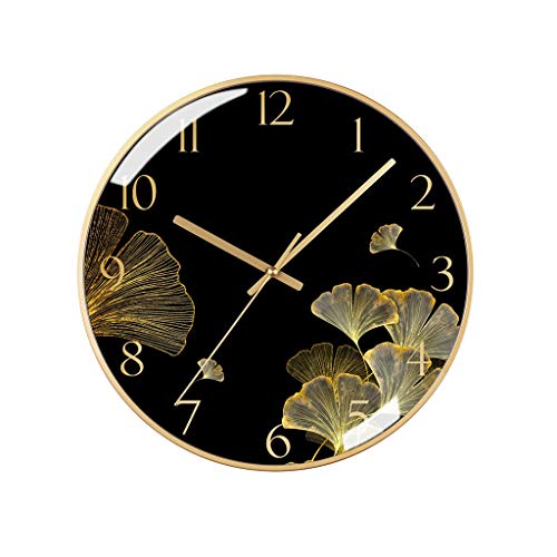 Decoración del hogar-QFF Reloj de pared de silencio, el marco del metal Modelo de la pared de la hoja de reloj chino reloj de pared de estilo Biblioteca Tienda de ropa decoración de la pared del reloj Cover