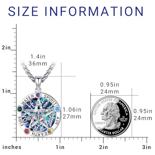 Eusense Pentagram Necklace for Women Men Sterling Silver 925 Pentacle Pendant Star Witch Wiccan Pagan Jewelry Stars Necklaces4