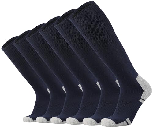 Ortis Cotton Knee-High Cushion Socks, Navy, L