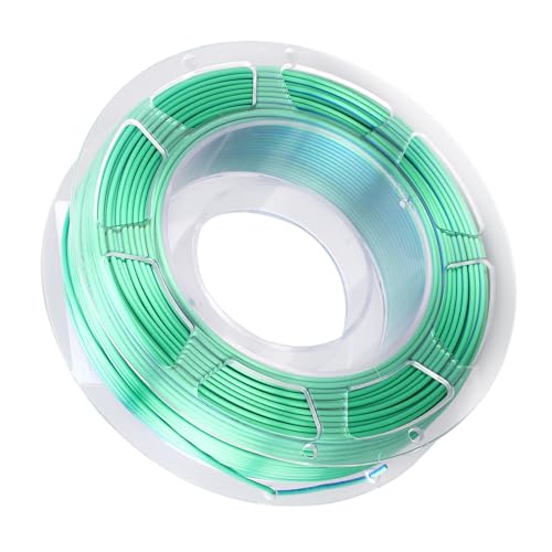Silk PLA Filament, 1.75mm Dual Color Blue Green 3D Printing Filament, 200g, Fits for Most FDM 3D Printers