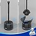 MR.SIGA Toilet Plunger with Holder, Heavy Duty Toilet Plunger and Holder Combo for Bathroom Cleaning, Black
