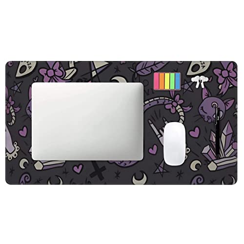 Tapis de souris extra large antidérapant et épais violet noir - 5