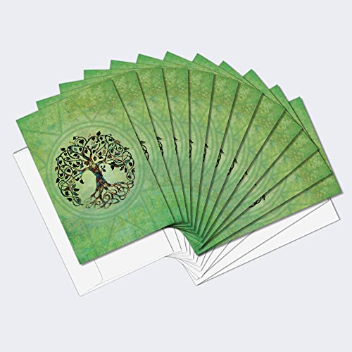 Tree-Free Greetings 12 Pack All Occasion Notecards,Eco Friendly,Made In Usa,100% Recycled Paper, 4"X6", Tree Of Life (Fs56951) #TOP1