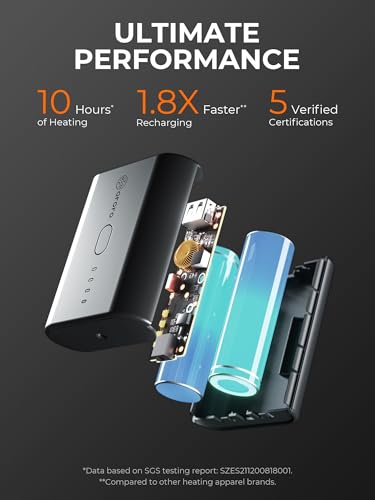 ORORO Men's Heated Jacket with 4 Heat Zones and Battery Pack, Heating Jacket for Hiking Camping Outdoors4