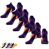FETNHU Hywell Men's Thick Padded Athletic Ankle Socks 5 Pairs, Hywellstore Men's Thick Padded Athletic Ankle Socks (5Pairs Purple)