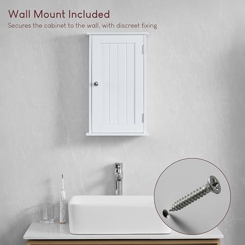 Miniatura 7 de Bath Vida Priano - Armario Colgante Con Puerta, Cuarto De Baño, Almacenamiento