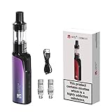 Vaptio Cosmo Kit con 1500mAh Vape Mod 2.0ml Tank Cosmo Dual Coils 30W Cigarrillo electrónico Vape Starter Kit No E Liquid No Nicotine (Violeta)
