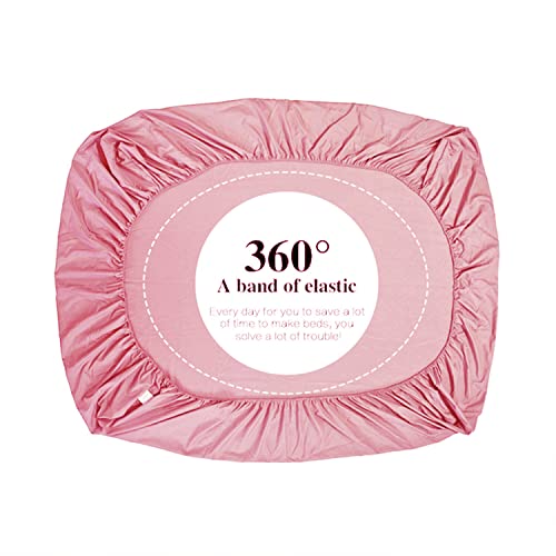 Nhnhn Fitted Sheet-Deep Pockets-Soft Microfiber-Easy Care-Shrinkage And Fade Resistant-Fitted Sheets King Size For Girl Woman Teens Kids-Only 1 Fitted Sheet  thumb #4