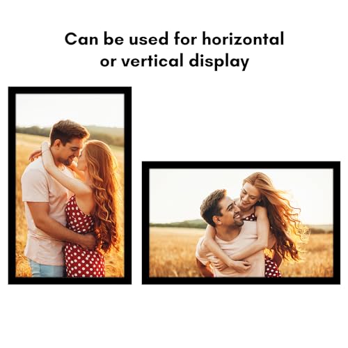Americanflat 13x22 Picture Frame with Polished Plexiglass - Black Picture Frame - Wide Photo Frames Made of Engineered Wood for Vertical or Horizontal Wall Display - Epic Collection - Black