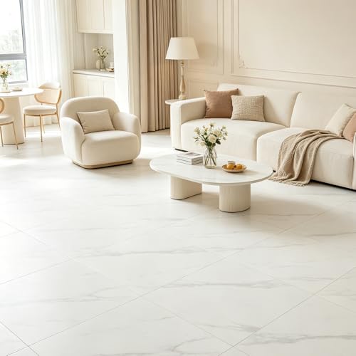 Rénover un sol abîmé sans travaux avec le PVC marbre blanc