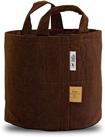 Root Pouch Non-Degradable Reusable Grow Bag with Handles (10 Gallon, Brown) image 3