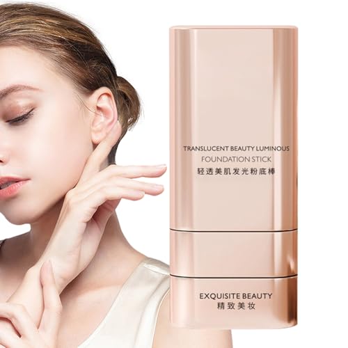 Base de Maquillaje Ligera,Barra Compacta Facial 20g Con Pincel Incluido | Corrector de Color 2 en 1 Impermeable de Larga Duración, Uniformiza el Tono de Piel para Mujeres y Hombres