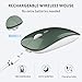 immagine 4Mouse Wireless Ricaricabile, Coener Senza Fili Silenzioso 2,4G 1600DPI Mouse Portatile da Viaggio Ottico con Ricevitore USB per Windows 10/8/7/XP/Vista/PC/Mac (Verde)