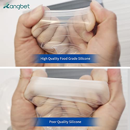 Kangbet Silicone Stretch Lids,Food Grade Silicone Bpa Free Flexible Reusable Food Storage Silicone Covers For Bowls Cups Fruits Microwave Dishwasher Safe,6 Sizes 12 Packs #TOP2