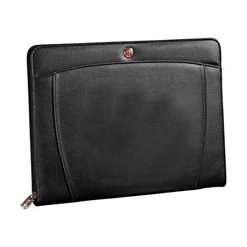Wenger Zippered Padfolio Note Pad Writing Pad, Black