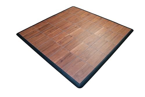 Big Floors 5' x 5' Dark Maple Dance Floor Kit, 45 Piece (25 sq. ft.) Includes: 25-12" x 12" Tiles and 20 Pieces of ramped Perimeter Edging