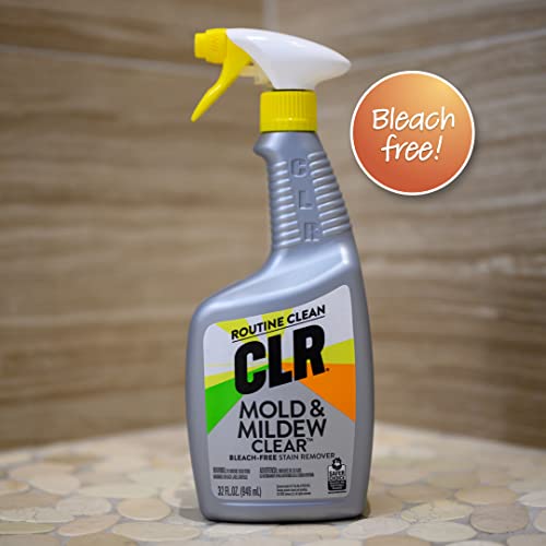Clr Mold & Mildew Clear, Bleach-Free Stain Remover Spray | Works On Fabric, Wood, Fiberglass, Concrete, Brick, Painted Walls, Glass, And More | Epa Safer Choice (4 Pack, 32 Ounce) #TOP5