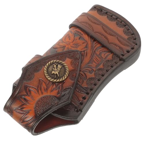 STOBAZA Chef Knife Cover Universal Leather Cutter Sleeve Protection Compact Lightweight for Scissors Screwdrivers