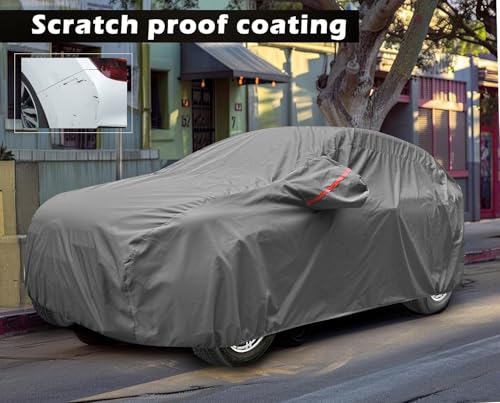 Image of Auto Hub Car Cover Compatible with Maruti Victoris with Mirror Pocket, Waterproof Layers, Victoris Car Cover Waterproof - Taiwan Grey