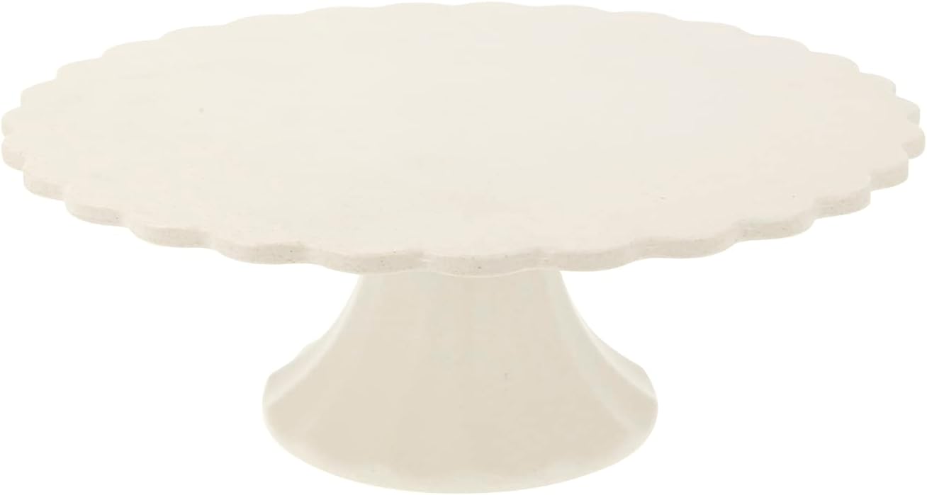 Meri Meri Small Cream Reusable Bamboo Cake Stand (Pack of 1)
