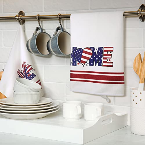 4 Pack 4Th Of July Kitchen Towels Patriotic Towels Star And Stripes Dish Towels Independence Day Hand Towels Red White And Blue Tea Towels For Kitchen Housewarming Gifts Memorial Day Home Decor #TOP1