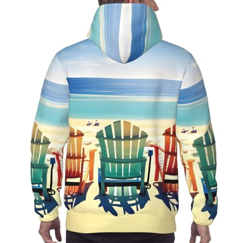 Sweat à capuche imprimé polyester avec poche kangourou EdWal - 4