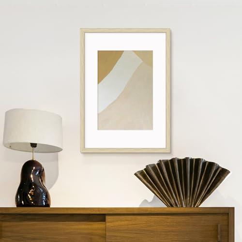 Tinkeps A2 Oak Wood Picture Frame, Engineered Wood and Plexiglass, A2 Frame with Mount for A3 Prints, Photos, and Posters, Wall Mountable - Image 4