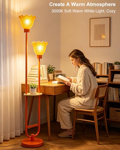 Image of Lightdot Globe Floor Lamp with LED Bulbs Included, Dimmable Floor Lamps,Unique Modern Standing Tall Lamp for Bedroom Living Room /Sofa Beside /Corner Decor-Gold