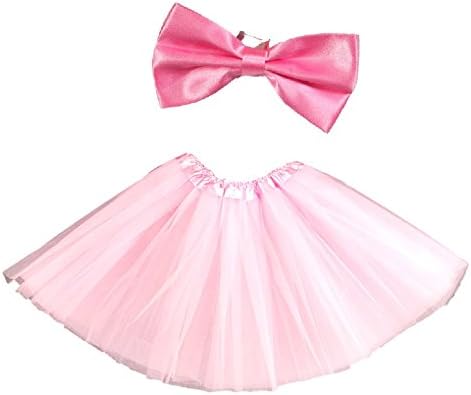 StylexPartyonline Bow Tie Pink Tutu Ballerina Fancy Dress Costume Accessory Set