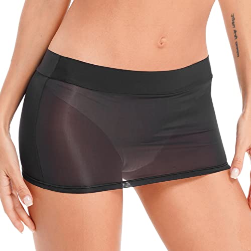 Women's Sheer Ultra See Through Low Waist Micro Mini Skirts Pencil Skirt Package Hip Skirts2